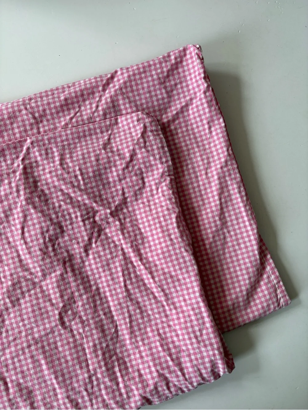 Pottery Barn Kids || Pink Gingham Check Standard Pillowcases Shams Pair Set of 2